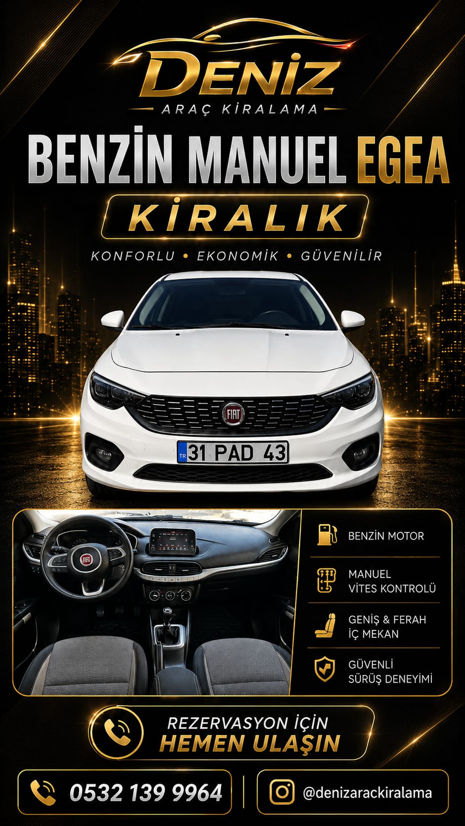 Fiat Egea Benzin Manuel 2024