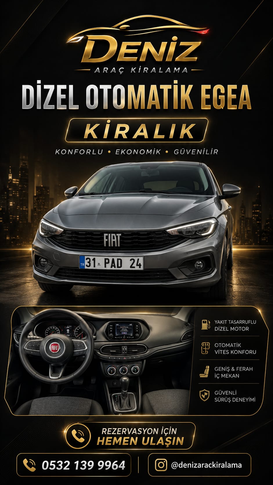 Fiat Egea Otomatik Dizel 2024